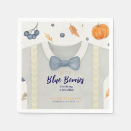 Boy baby shower autum fall burlap bodysuit  スタンダードカクテルナプキン