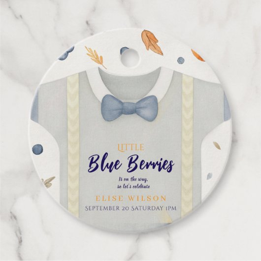 Boy baby shower autum fall burlap bodysuit  フェイバータグ (正面)