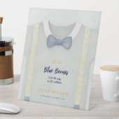 Boy baby shower autum fall burlap bodysuit  台座サイン (インサイチュ)