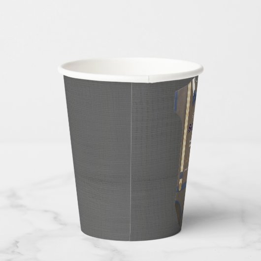 Boy baby shower autum fall burlap bodysuit  紙コップ (右)