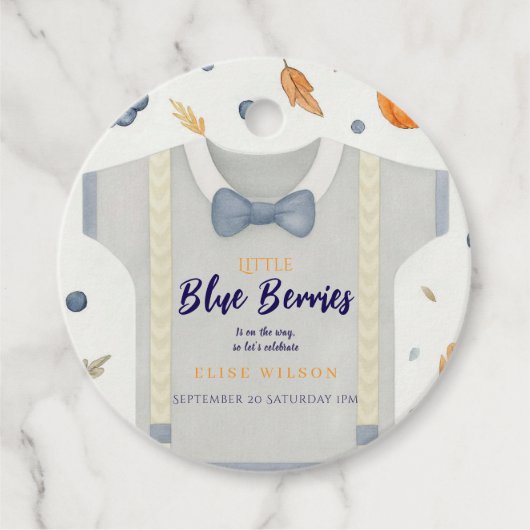 Boy baby shower autum fall burlap bodysuit  invita フェイバータグ (正面)