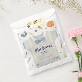 Boy baby shower autum fall burlap bodysuit  invita フェイバーバッグ (封をした状態)