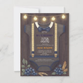 Boy baby shower autum fall burlap bodysuit  invita 招待状 (正面)
