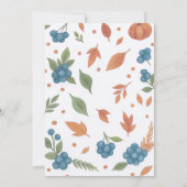 Boy baby shower autum fall burlap bodysuit  invita 招待状 (裏面)