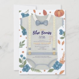 Boy baby shower autum fall burlap bodysuit  invita 招待状