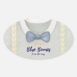 Boy baby shower autum fall burlap bodysuit  invita 楕円形シール