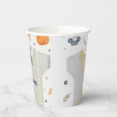 Boy baby shower autum fall burlap bodysuit  invita 紙コップ (左)