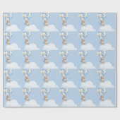 Boy Baby Shower Bear Balloon Napkins ラッピングペーパー (フラット)