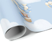 Boy Baby Shower Bear Balloon Napkins ラッピングペーパー (ロールコーナー)