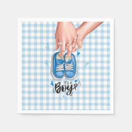 Boy Baby Shower Blue Boy Shoesだ スタンダードカクテルナプキン