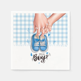 Boy Baby Shower Blue Boy Shoesだ スタンダードカクテルナプキン