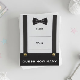 Boy Baby Shower Gentleman Guess How Many Game エンクロージャーカード