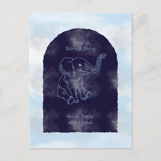 Boy Baby Shower Invitation ポストカード (正面)