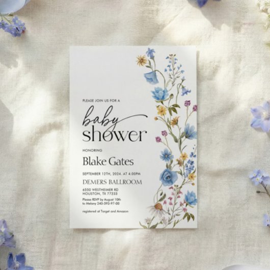 Boy Baby Shower Invitation  招待状