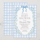 Boy Baby Shower Invitation, Boy baby shower 招待状 (正面/裏面)