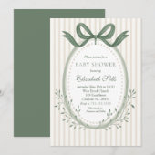 Boy Baby Shower Invitation, Boy baby shower 招待状 (正面/裏面)