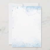 Boy Baby Shower Modern Minimalist Blue Balloon 招待状 (裏面)