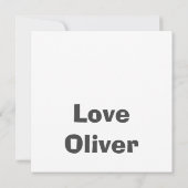 Boy Baby Shower Thank You Teddy Bear サンキューカード (裏面)