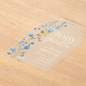 Boy Baby Sprinkle  Acrylic Invitation アクリル招待状 (レイダウン)