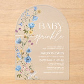 Boy Baby Sprinkle  Acrylic Invitation アクリル招待状 (正面)