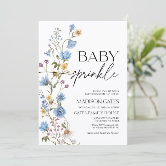 Boy Baby Sprinkle Invitation 招待状 (スタンド正面)