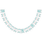 Boy Balloon Themed First Birthday Banner バンティングフラッグ (全)