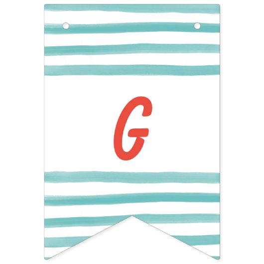 Boy Balloon Themed First Birthday Banner バンティングフラッグ (第2の旗)