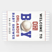Boy Baseball Baby Shower | Cute Sports Party 横断幕 (横)