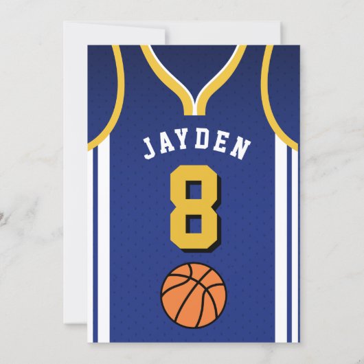 Boy Basketball Birthday Invite  招待状 (裏面)