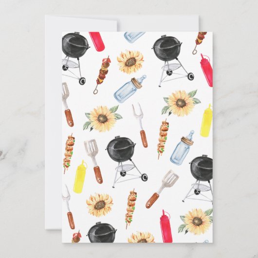 Boy BBQベビーシャワー 招待状 (裏面)