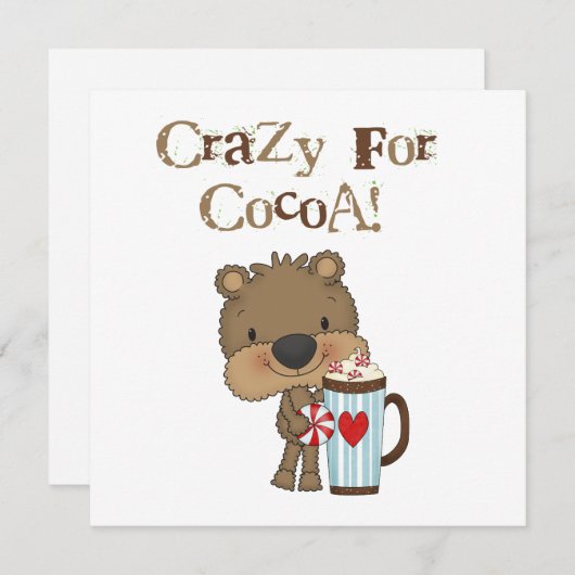 Boy Bearクレイジーフォーココアホリデー シーズンカード (正面/裏面)