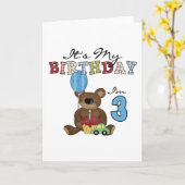 Boy Bear誕生日Tシャツとギフト カード (黄色い花)