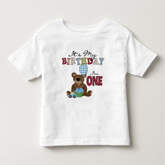 Boy Bear誕生日Tシャツとギフト トドラーTシャツ (正面)