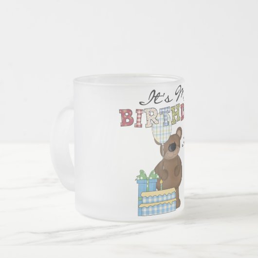 Boy Bear誕生日Tシャツとギフト フロストグラスマグカップ (正面左)