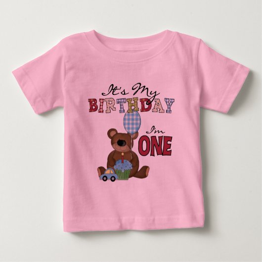 Boy Bear誕生日Tシャツとギフト ベビーTシャツ (正面)