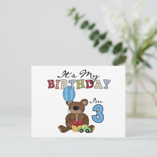 Boy Bear誕生日Tシャツとギフト ポストカード (スタンド正面)
