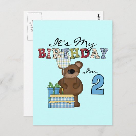 Boy Bear誕生日Tシャツとギフト ポストカード (正面/裏面)