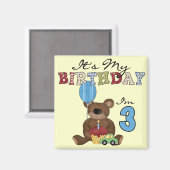 Boy Bear誕生日Tシャツとギフト マグネット (正面/裏面)