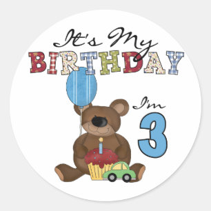 Boy Bear誕生日Tシャツとギフト ラウンドシール