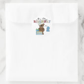 Boy Bear誕生日Tシャツとギフト ラウンドシール (バッグ)