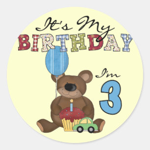 Boy Bear誕生日Tシャツとギフト ラウンドシール