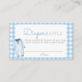Boy Bear Baby Shower Diaper Raffle Card エンクロージャーカード (正面)