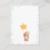 Boy Bear Blue Books for Baby Shower エンクロージャーカード (裏面)