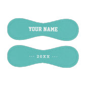 Boy Birthday gift idea custom name text turquoise 野球ボール (パネル)