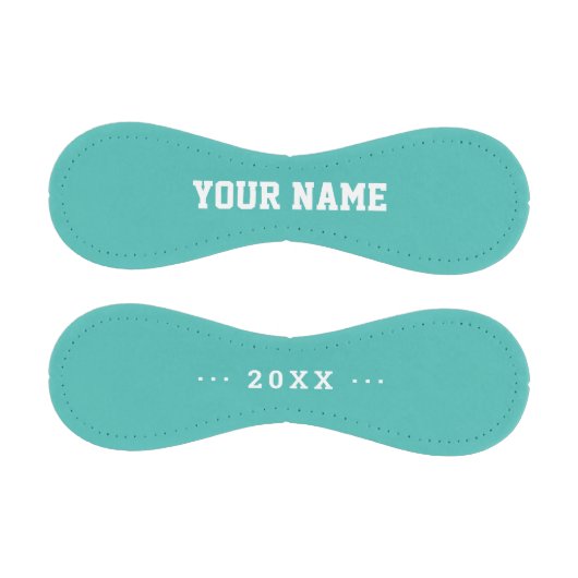 Boy Birthday gift idea custom name text turquoise 野球ボール (パネル)