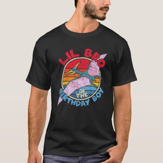 Boy Birthday I Lil Bro I Pterodactylus I Family Ma Tシャツ (正面)