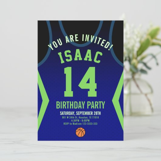 Boy Birthday Invitation 招待状 (スタンド正面)