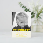 Boy Birthday Partyフォト招待状 インビテーションポストカード (スタンド正面)