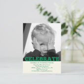 Boy Birthday Partyフォト招待状 インビテーションポストカード (スタンド正面)