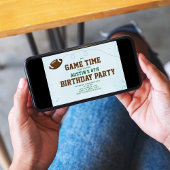 Boy Birthday Party Football Custom 招待状